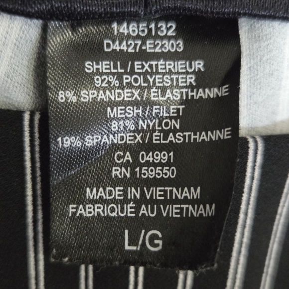 Hilary Radley Black and White Striped Straight Leg Pants With Pockets Size L - Picture 5 of 6